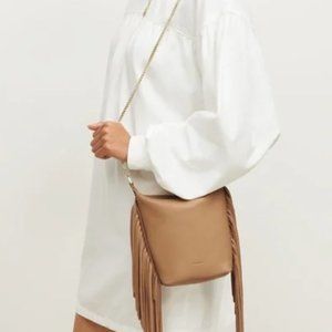 All Saints Fringe Leather Crossbody Bag